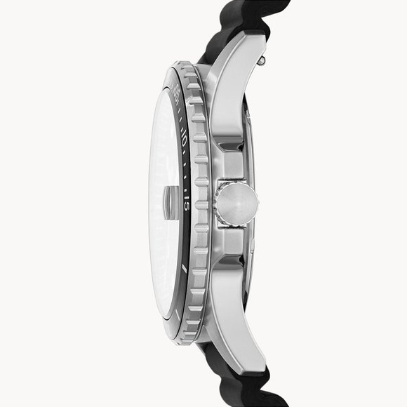 ✂️ $129 Men's Fossil Black Silicone Watch - Picture 7 of 7